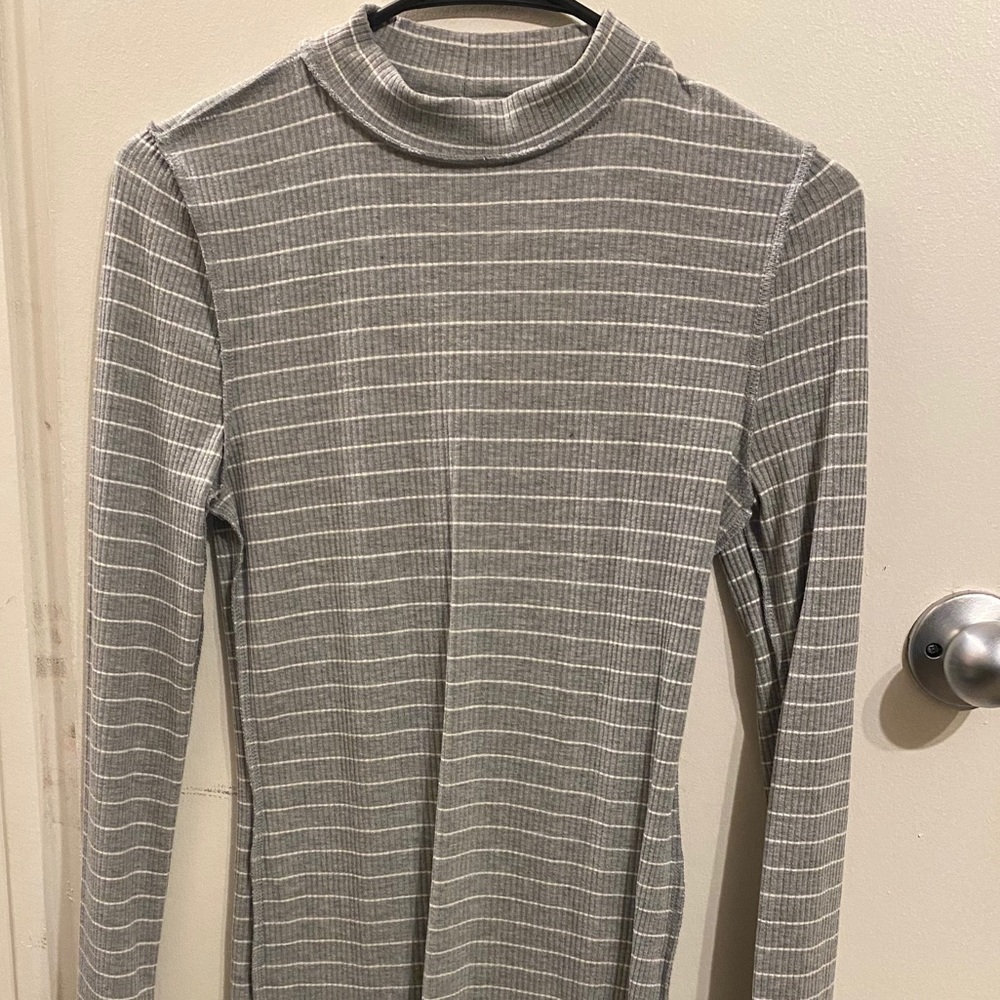 Gray striped dress